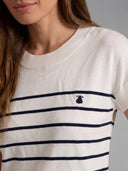 Jersey Blanco Punto Marinero Mujer