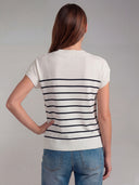 Women's White Sailor Knit Sweater