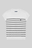 Jersey Blanco Punto Marinero Mujer