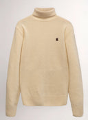Jersey Beige Lambswool Cuello Alto Hombre