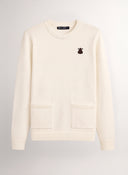 Jersey Blanco Roto Botones Mujer