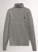 Jersey Gris Lambswool Cuello Alto Hombre