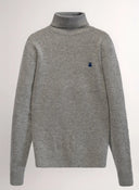 Jersey Gris Lambswool Cuello Alto Hombre