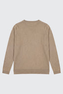 Jersey Camel Fino Cuello Caja Mujer
