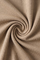 Jersey Camel Fino Cuello Caja Mujer