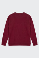 Jersey Burdeos Fino Cuello Caja Mujer