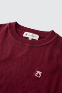 Jersey Burdeos Fino Cuello Caja Mujer