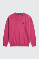 Jersey Lambswool Rosa Capote Pico Hombre