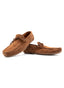 Mocasín Serraje Castaña Cordones Hombre