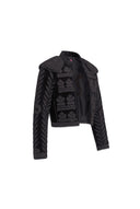 Chaquetilla Negra Torera Bordada Marrón Mujer