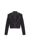 Chaquetilla Negra Torera Bordada Marrón Mujer