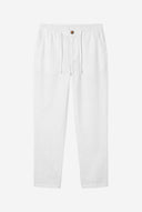 Pantalón Blanco Lino Cordón Hombre