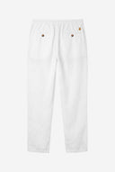 Pantalón Blanco Lino Cordón Hombre