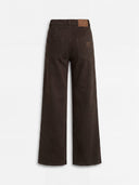 Pantalón Marrón Vaquero pierna Ancha Mujer