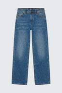 Pantalón Azul Vaquero pierna Ancha Mujer