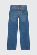 Pantalón Azul Vaquero pierna Ancha Mujer