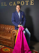 Americana Azul Escudo Hombre