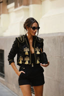 Chaquetilla Torera Azabache y Oro