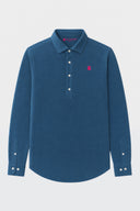 Polera Azulona Piqué Hombre