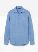 Polera Azul Denim Lino Hombre