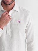Polera Blanca Lino Hombre