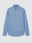 Polera Azul Denim Lino Hombre