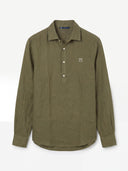 Polera Verde Kaki Lino Hombre