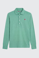 Polera Verde Agua Piqué Hombre