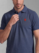 Men's Classic Indigo Blue Polo Shirt