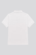 Polo Blanco Classic Logo Rosa Mujer