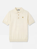 Polo Crema de Manga Corta Hombre