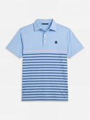 Polo Celeste Rayas Ultraligero Hombre