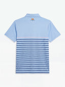 Polo Celeste Rayas Ultraligero Hombre