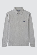 Polo Gris Manga Larga Hombre