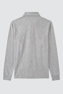 Polo Gris Manga Larga Hombre