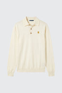 Polo Crema de Punto Manga Larga
