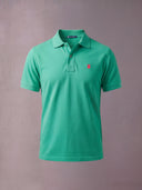 Men's Classic Forest Green Pink Cape Polo