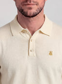 Men's Short Sleeve Cream Polo Shirt