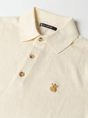 Polo Crema de Manga Corta Hombre