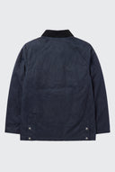 Parka Encerada Desgastada Azul Hombre