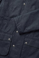 Parka Encerada Desgastada Azul Hombre