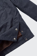 Parka Encerada Desgastada Azul Hombre