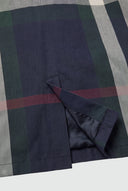 Gabardina Azul Cuadros Mujer