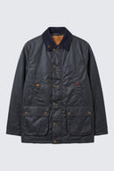 Parka Encerada Azul Marino Hombre