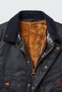 Parka Encerada Azul Marino Hombre
