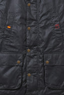 Parka Encerada Azul Marino Hombre