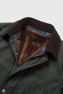 Parka Encerada Desgastada Kaki Hombre