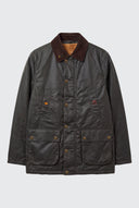 Parka Encerada Verde Oscuro Hombre
