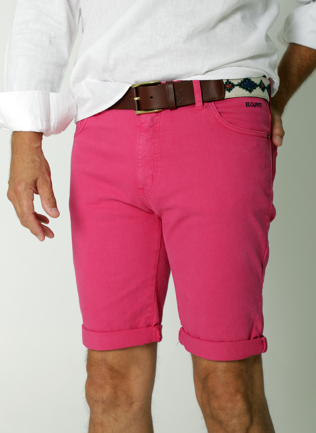 Bermuda 5 Pockets Pink Capote Man