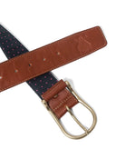 Blue Belt with Pink Polka Dots